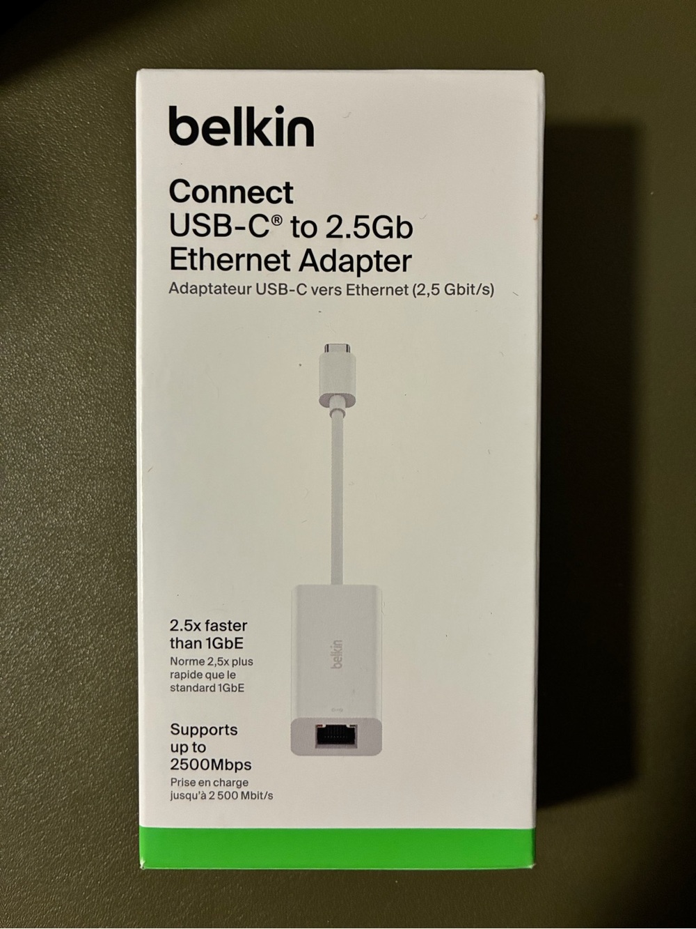 NWT Belkin Connect USB-C to 2.5Gb Ethernet Adapter